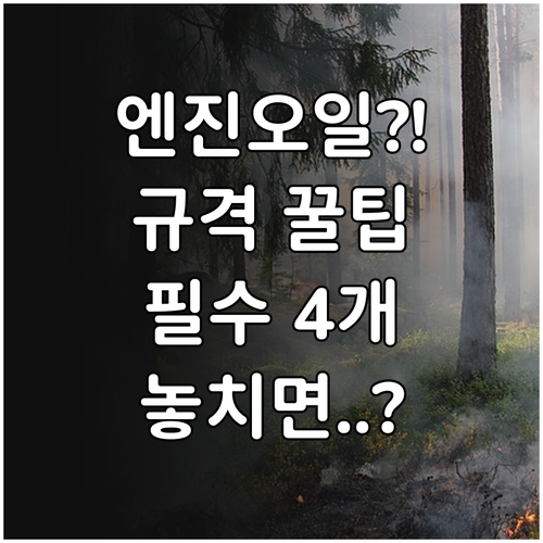 엔진오일 규격 FAQ 자주 묻는 질문..