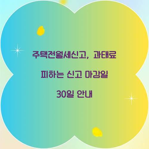 주택전월세신고