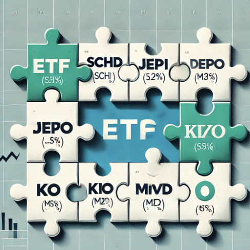 배당주로 퍼즐 포트폴리오 완성한 사진