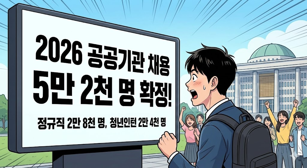 2026년 공공기관 채용 5만 2천 명 소식에 환호