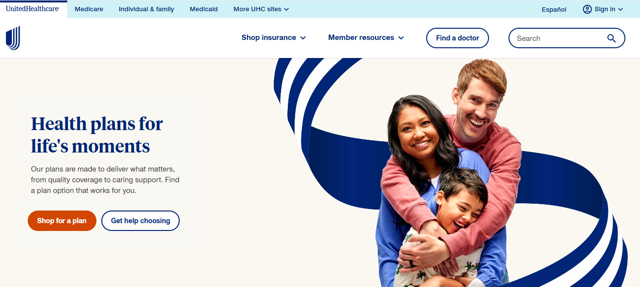 유나이티드헬스케어 홈페이지