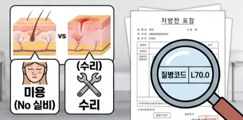 치료 목적 피부과 시술과 미용 목적 시술의 실손보험 보장 범위 차이