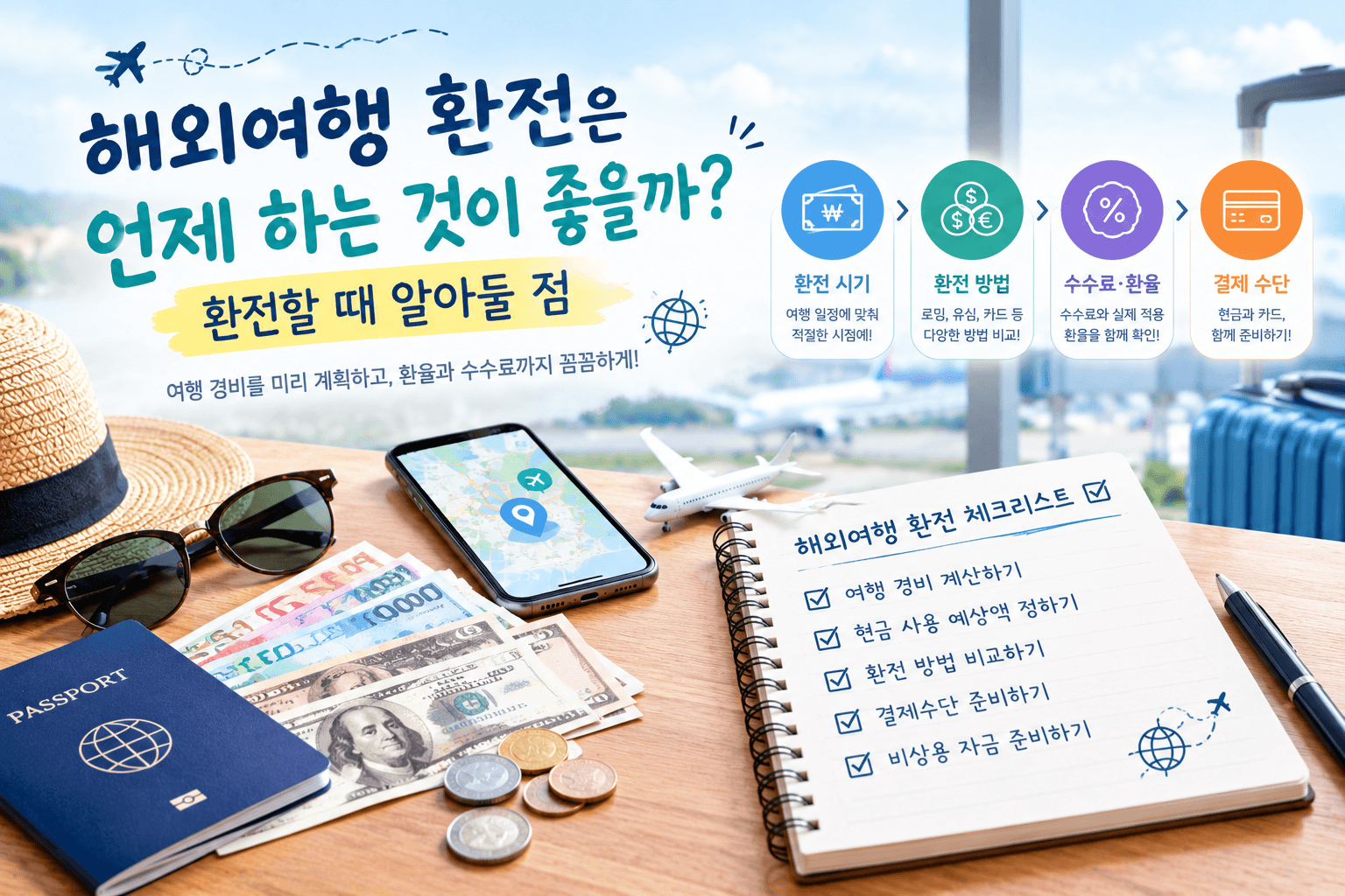 해외여행 환전은 언제 하는 것이 좋을까? 환전할 때 알아둘 점