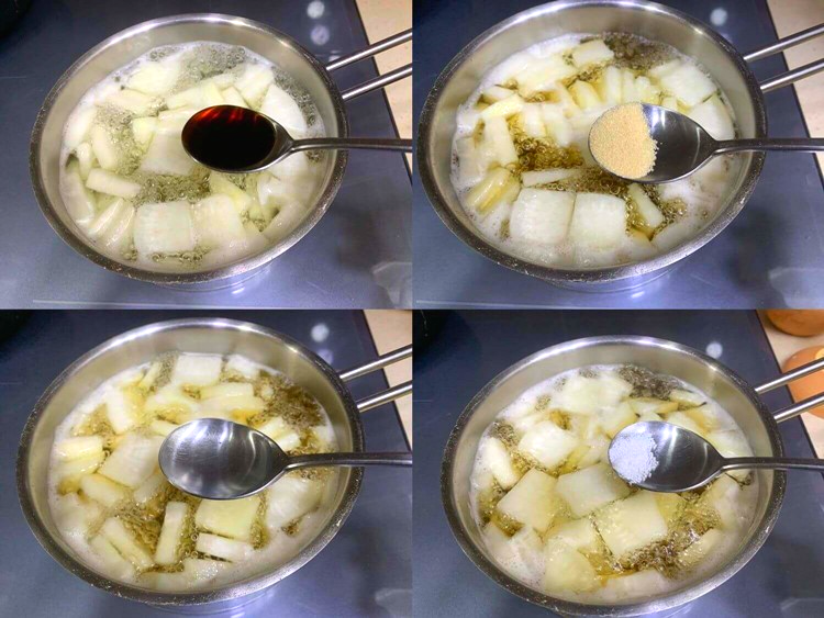 어묵탕 육수 간하는 사진