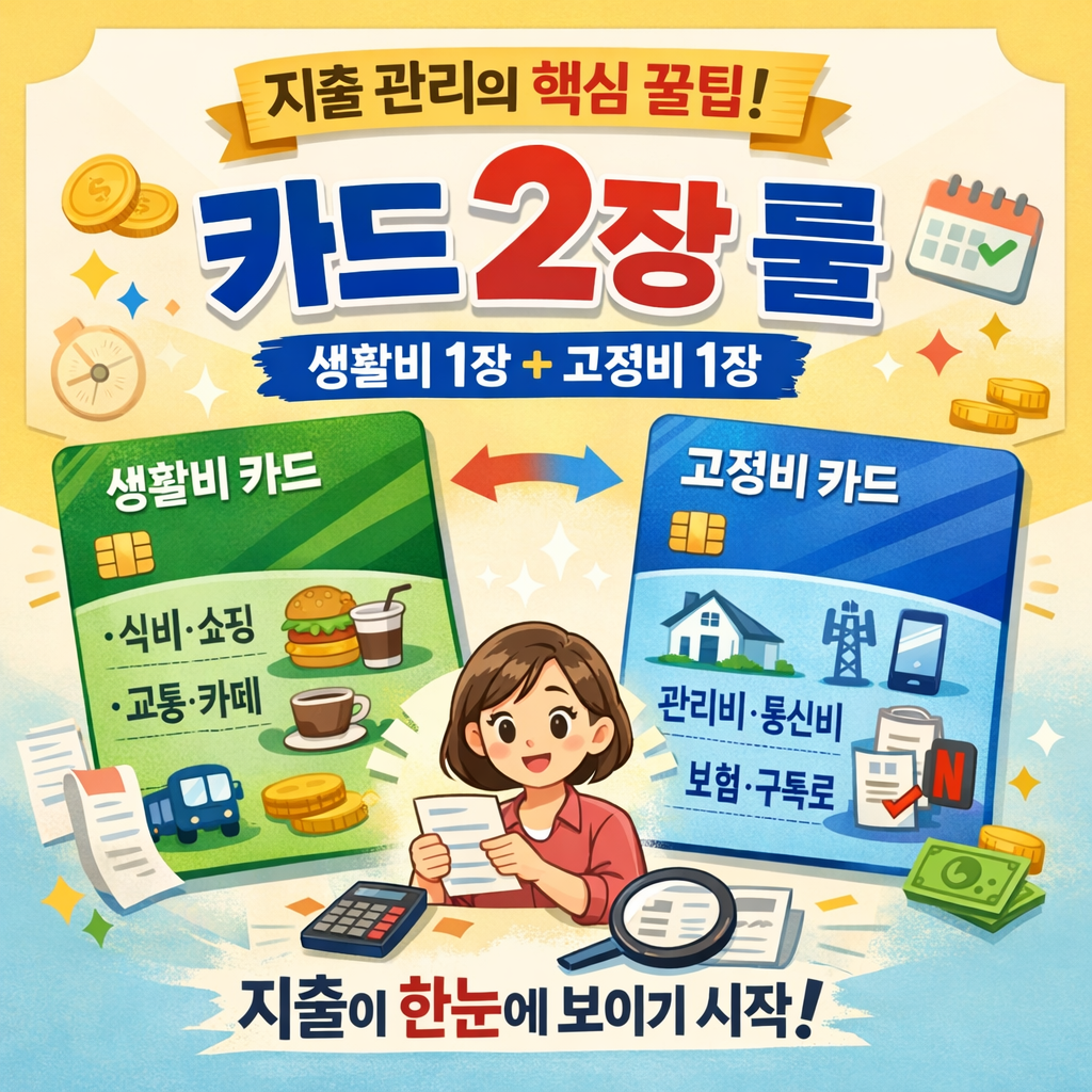 카드 2장 룰(생활비 카드 1, 고정비 카드 1)