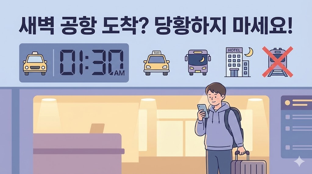 심야 도착 공항이동 플랜｜초보자도 &ldquo;실수 0&rdquo; 10분 루틴