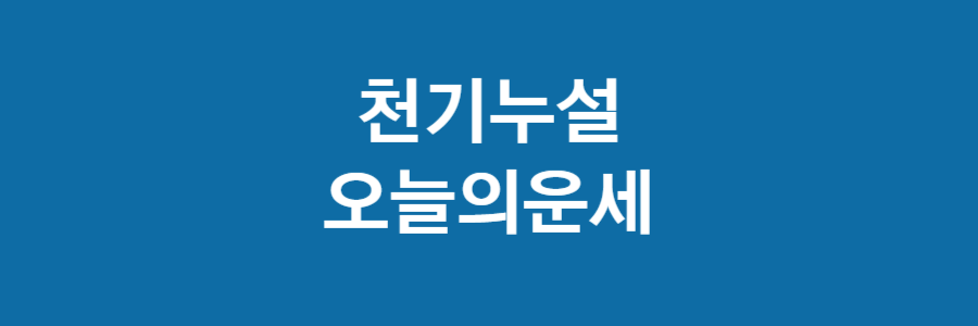 천기누설 오늘의운세