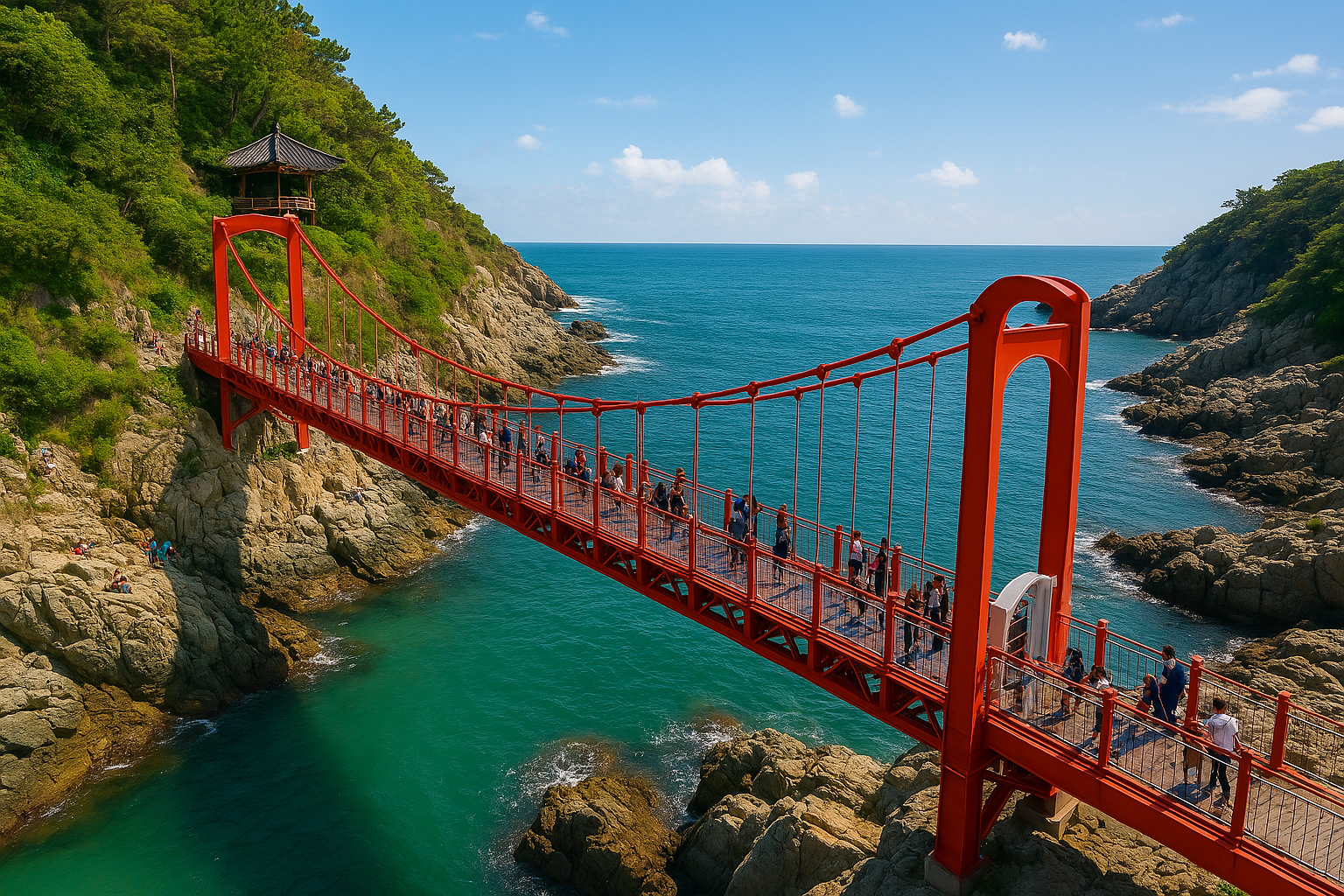 송도 용궁구름다리 사진