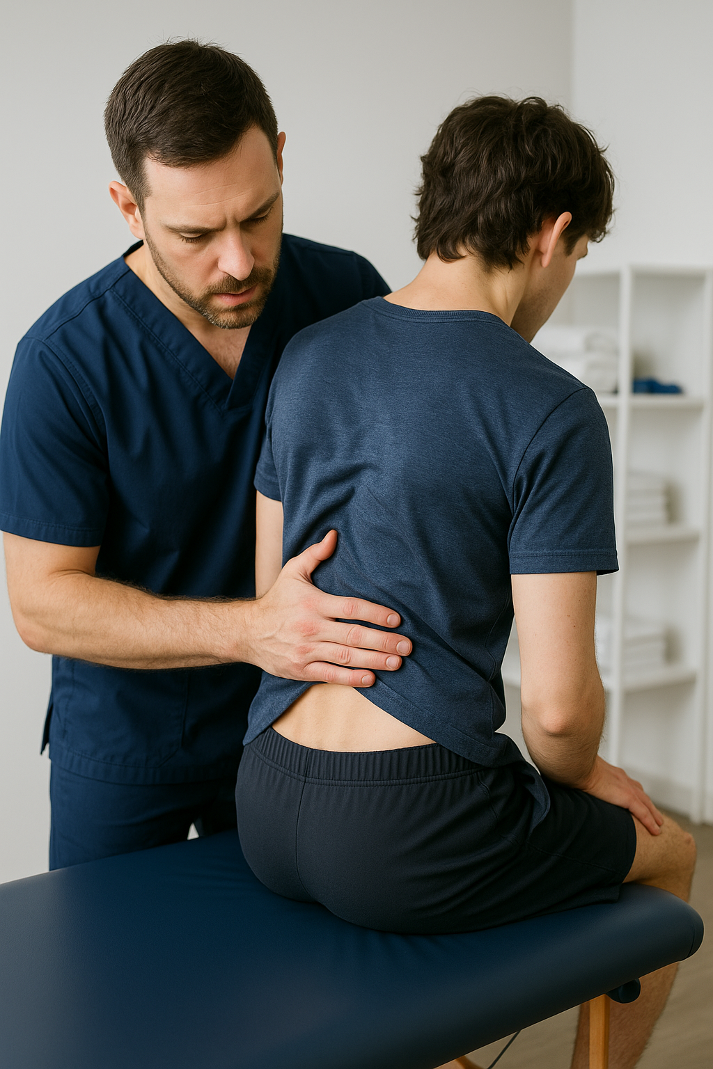 남성이 도수치료를 받고 있는 이미지