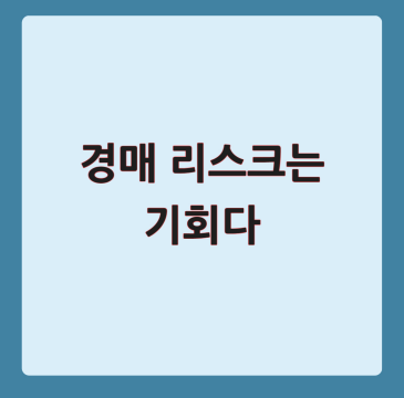 경매 리스크는 기회
