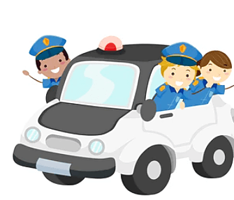 경찰차에-탑승한-경찰관