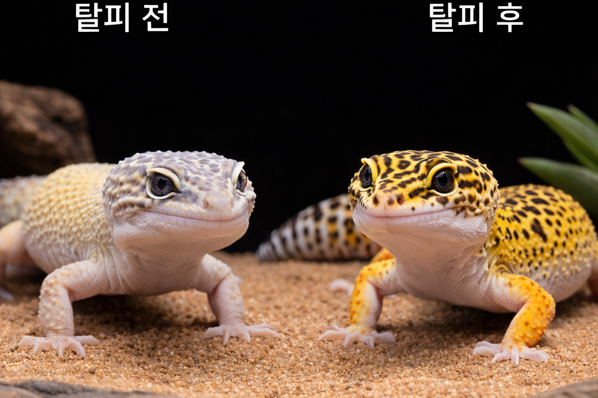 레오파드 게코 탈피 주기 대표 이미지
