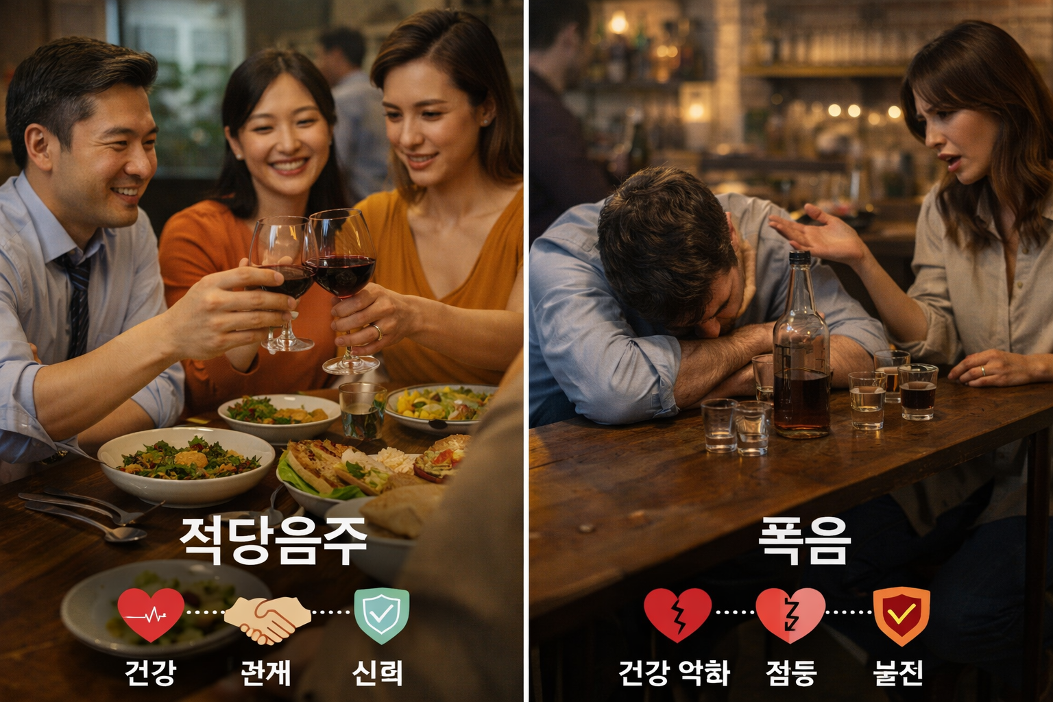 적당음주 vs 폭음