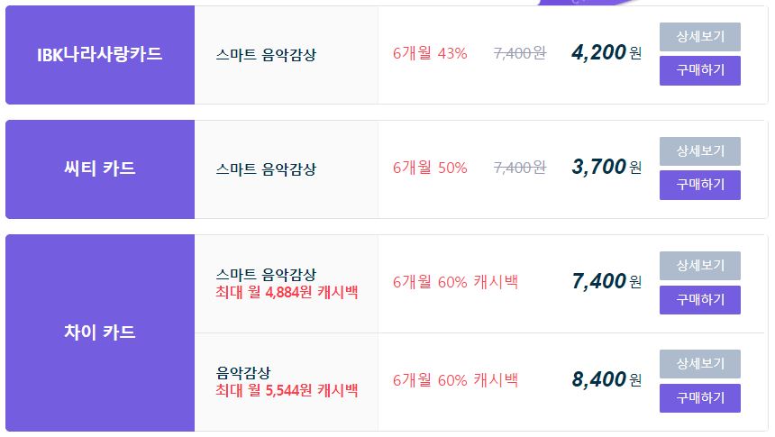 지니뮤직 이용권 할인