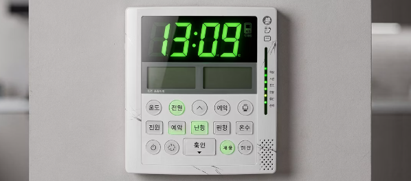 한국 가정의 개별 보일러 조절 패널