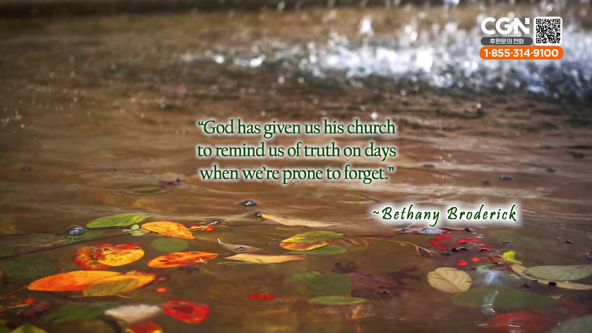 “God has given us his church to remind us of truth on days when we’re prone to forget.” ~Bethany Broderick