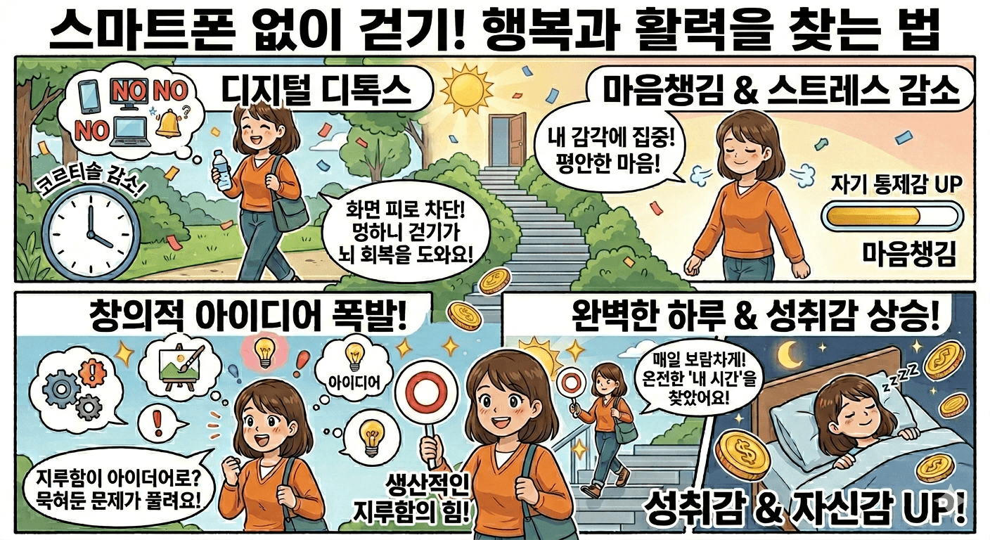 스마트폰 없이 걷기가 주는 긍정적인 변화