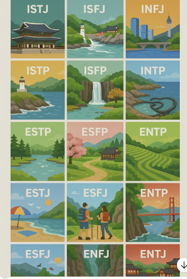 MBTI별 여행 추천지 – 16가지 성격유형에 딱 맞는 국내 여행지 제안 관련 사진