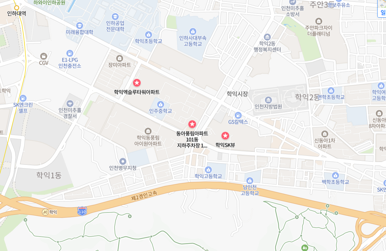 학익동 부동산 위치