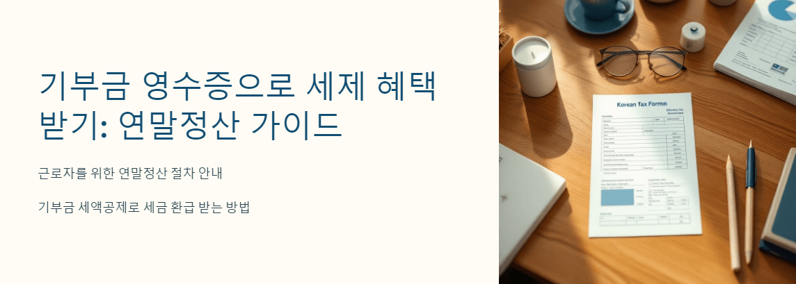 기부금 영수증 세제혜택