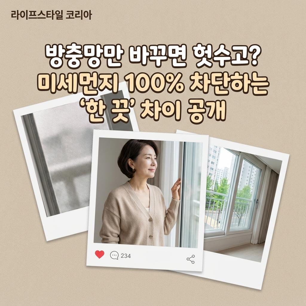 수원 아파트 미세먼지 방충망 교체, 모헤어 틈새 막아야 환기 안심! 4060 주거 품격 높이는 꿀팁