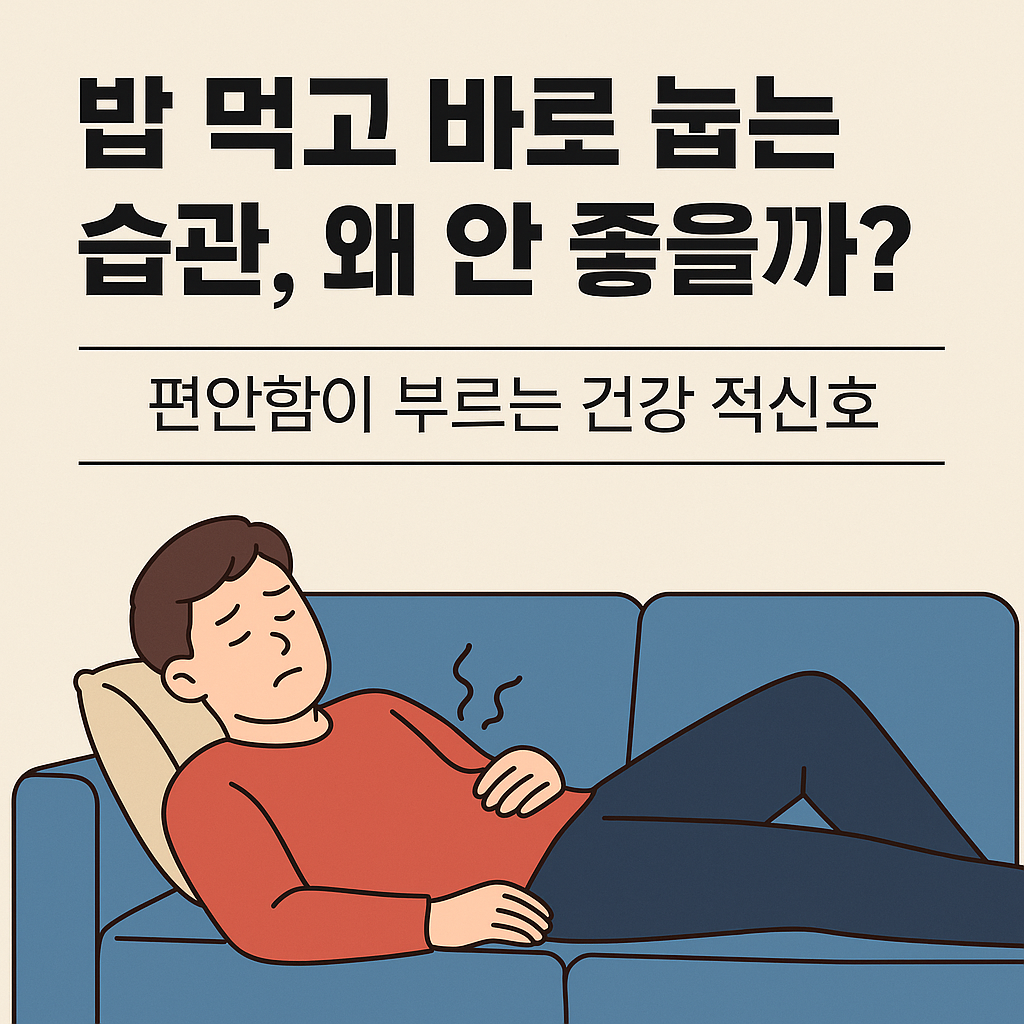 밥 먹고 바로 눕는 습관, 왜 안 좋을까?