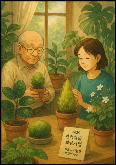 서울시 "반려식물 보급사업" 홍보 포스터