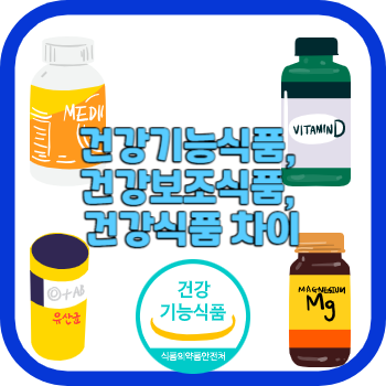 건강기능식품, 건강보조식품, 건강식품 차이