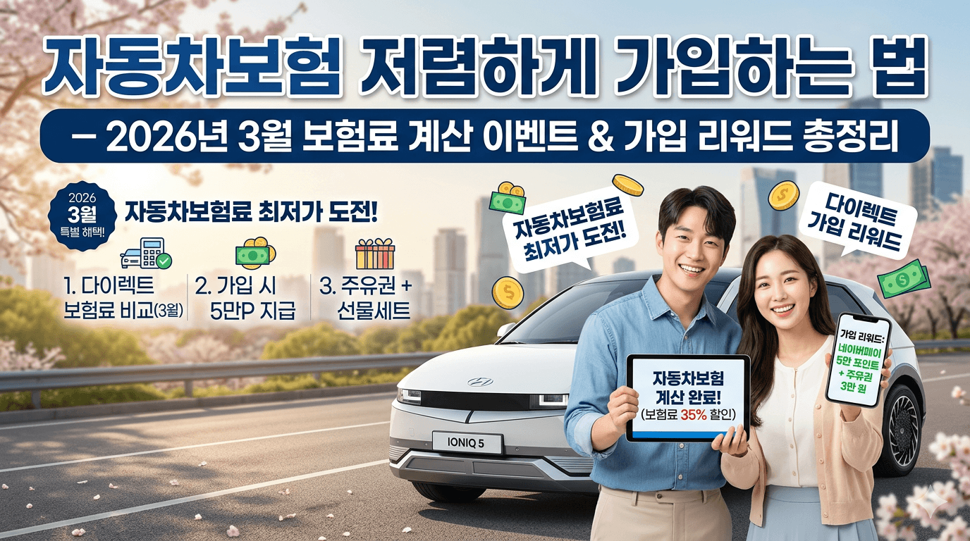 자동차 보험 저렴하게 가입하기라는 주제의 썸네일 이미지