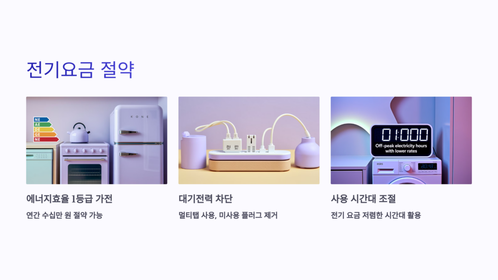 전기요금 절약 : 에너지 효율 높은 가전 사용하기