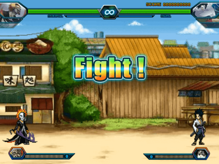 나루토-vs-블리치-3.6-플래시게임-시작-화면