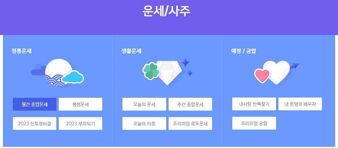 신한생명-운세풀이-방법-설명하는-사진