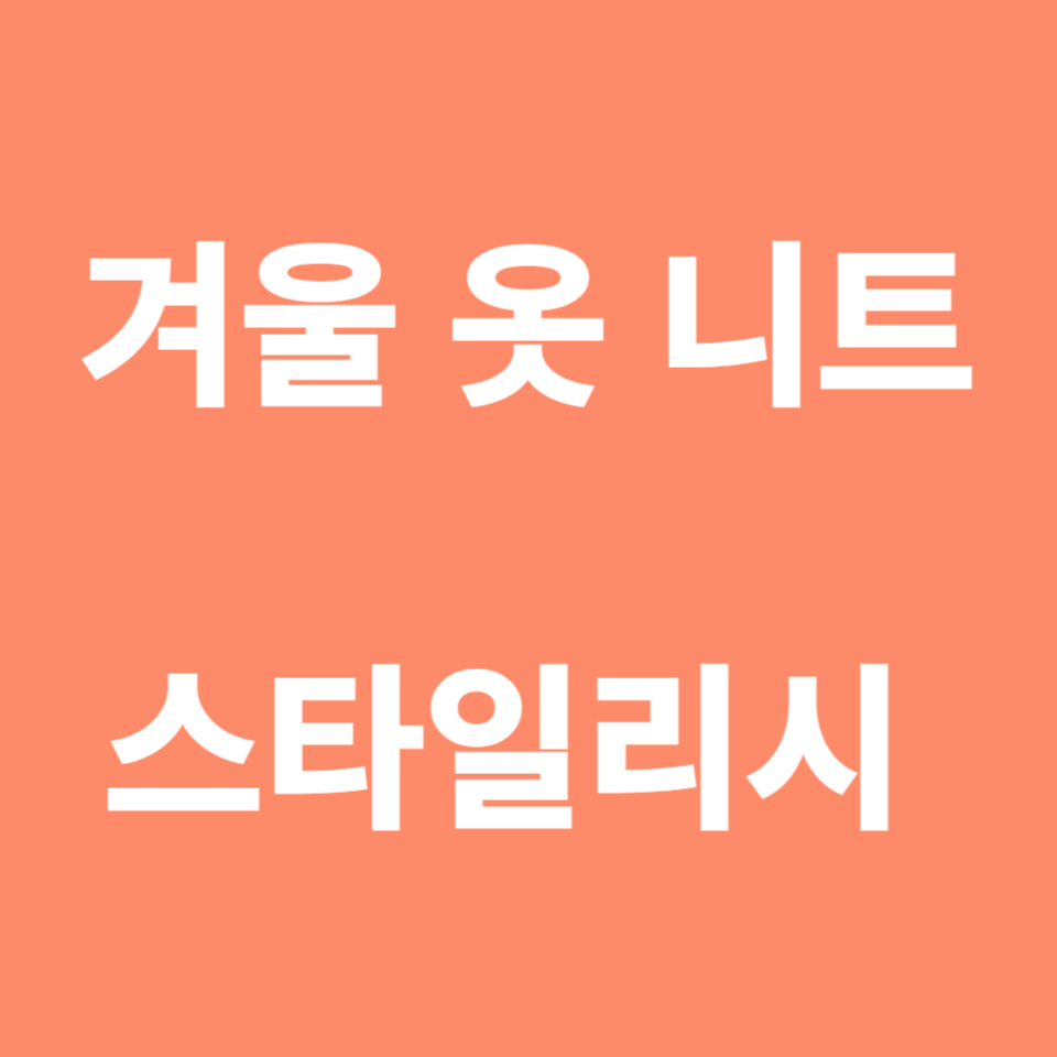 겨울 옷 니트, 스타일리시 추천