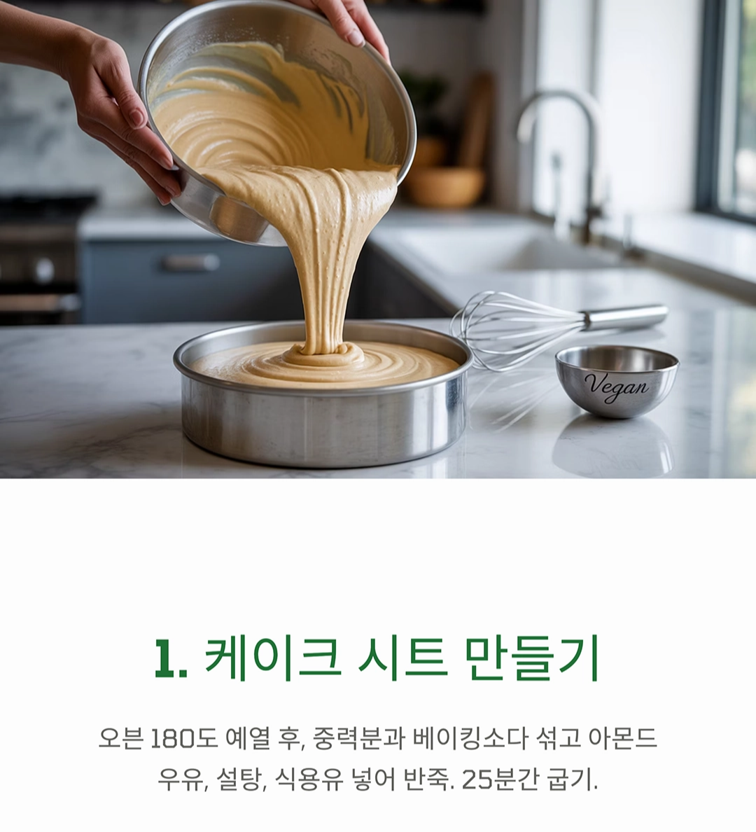 한 입에 반하는 비건 티라미수 케이크 레시피 공개