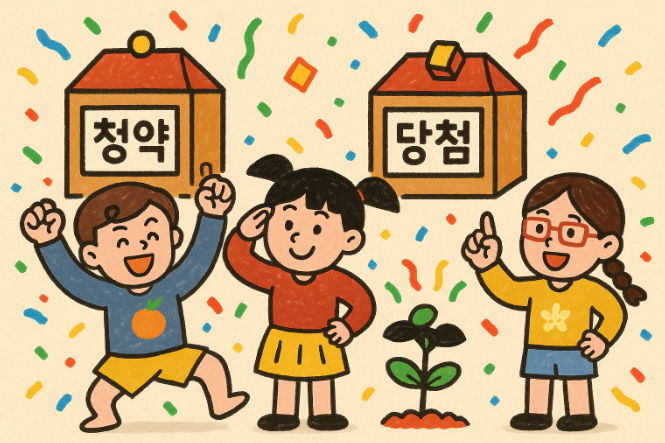 청약당첨되는모습