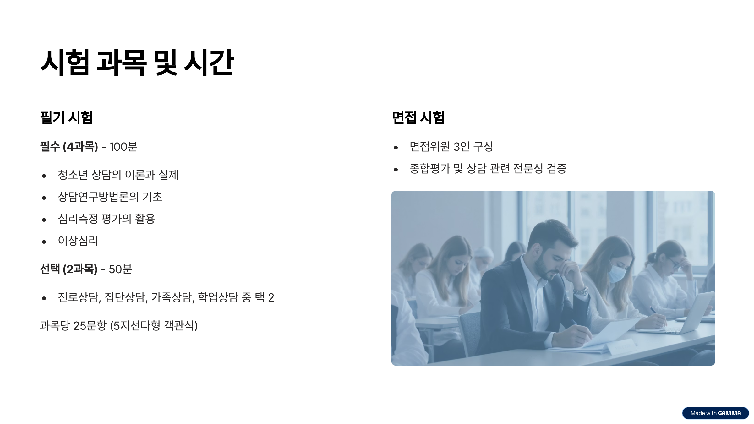 청소년상담사 2급|자격조건 시험과목·연수