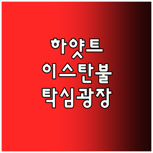 그랜드 하얏트 이스탄불 파헤치기 탁심