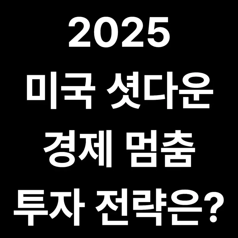 2025 미국 셧다운 정부 마비 사태, 글로벌 경제에 미칠 충격