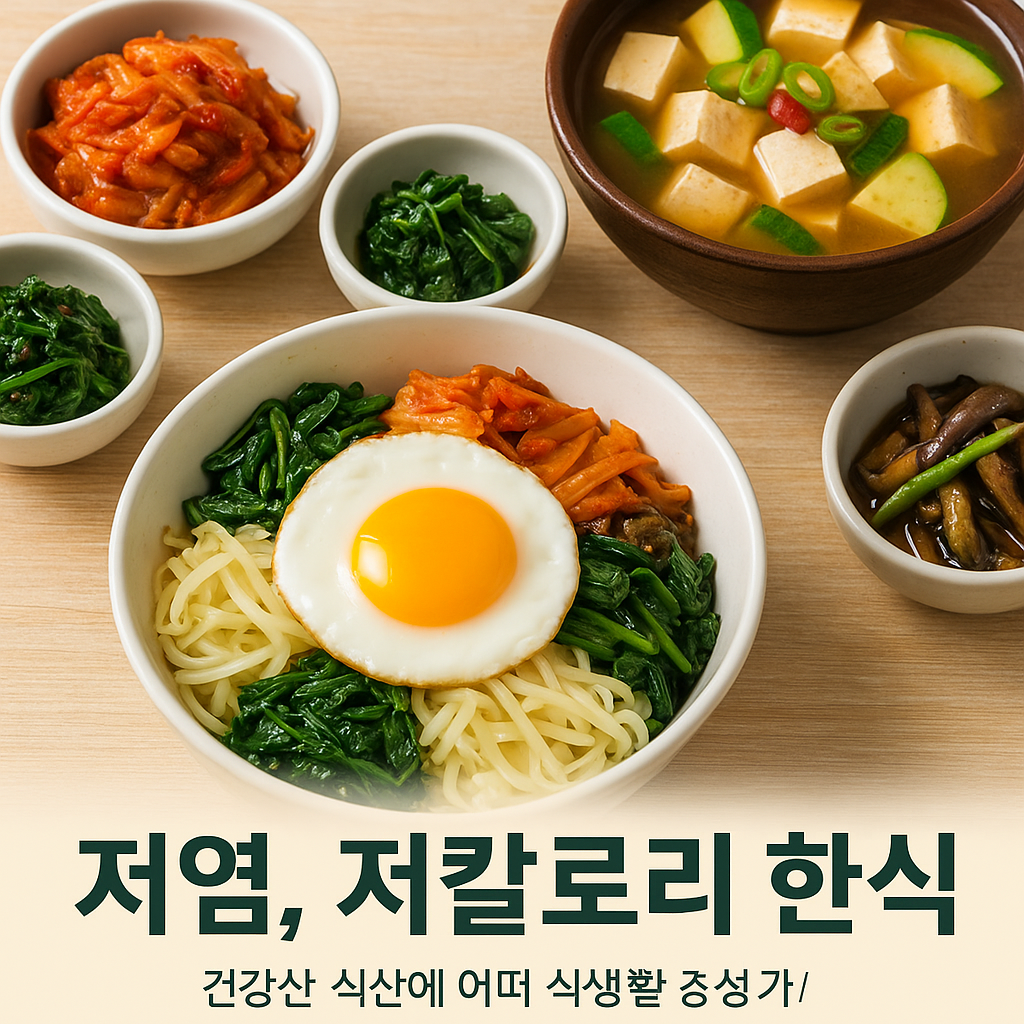 한식 건강 레시피 (저염, 저칼로리, 생활 팁)