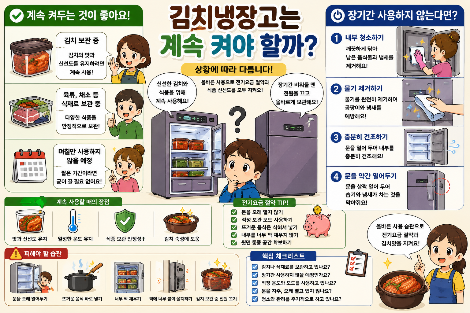 김치냉장고는 계속 켜야 할까?
