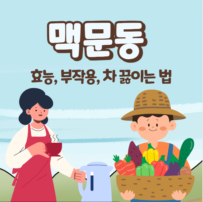 맥문동 효능 부작용 및 맥문동차 끓이는 법 완벽정리