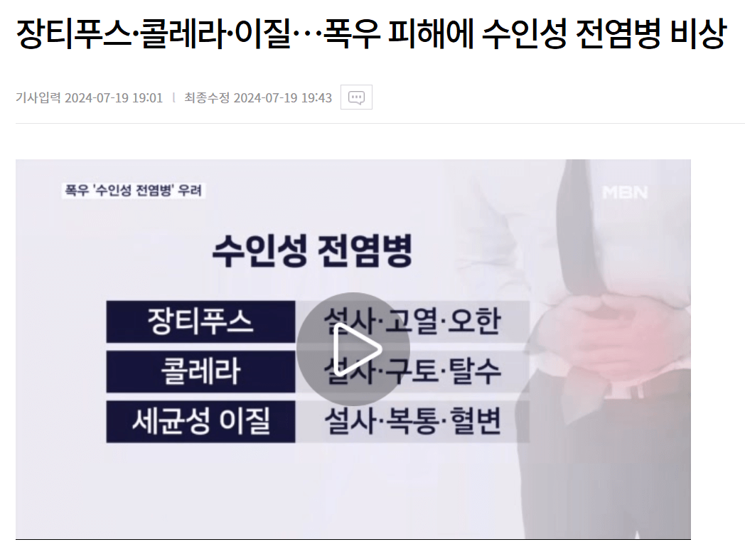 장티푸스 증상