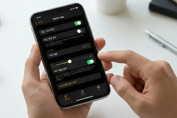 자동 동기화 끄기
