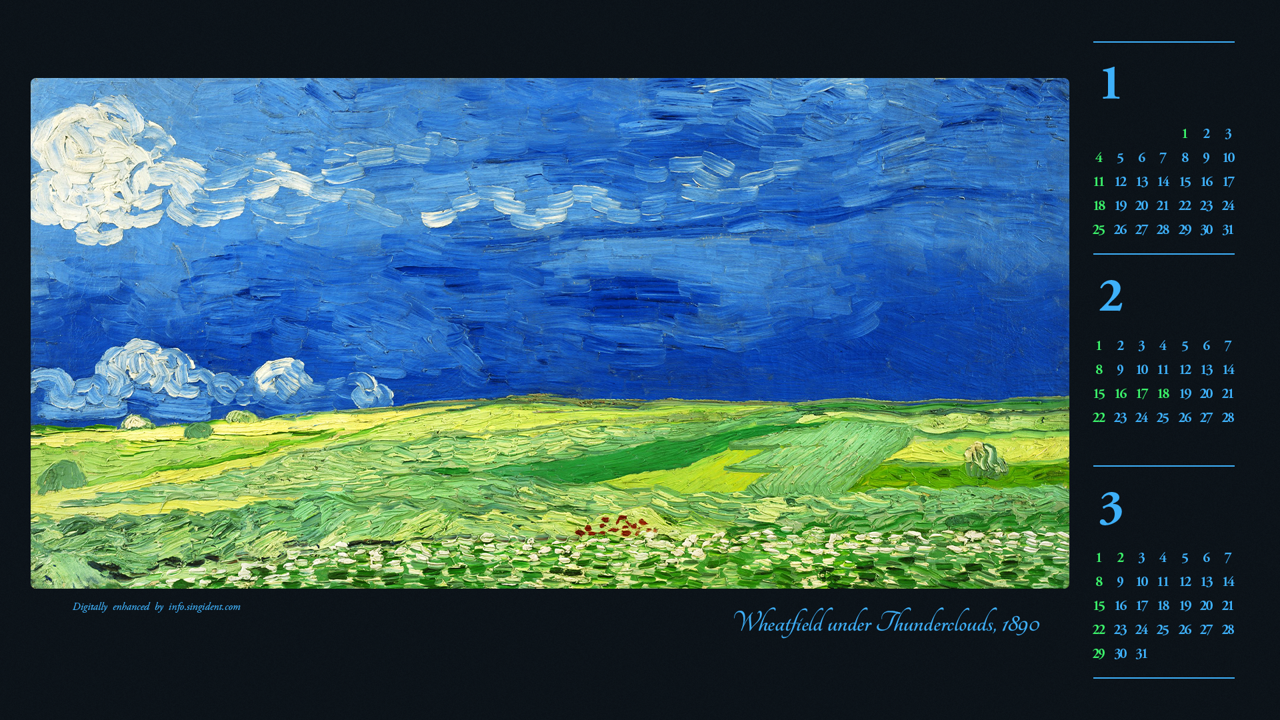 10 구름 낀 하늘 아래 밀밭 풍경 B - 2026년2월 달력배경화면