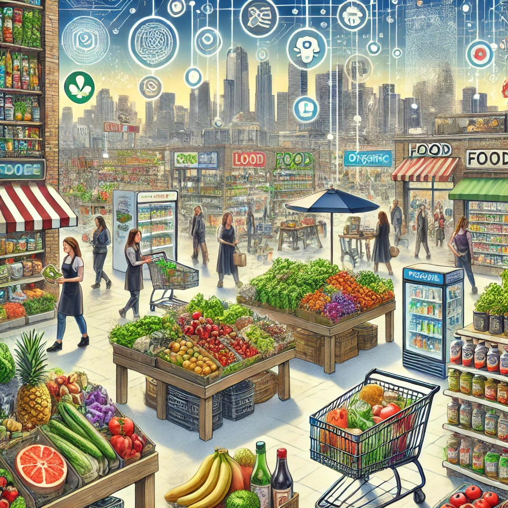 미국 식품 시장 사진