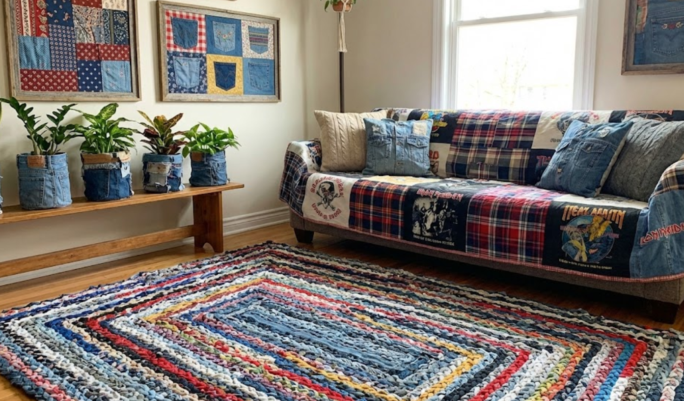 헌옷 활용한 셀프 인테리어 사진