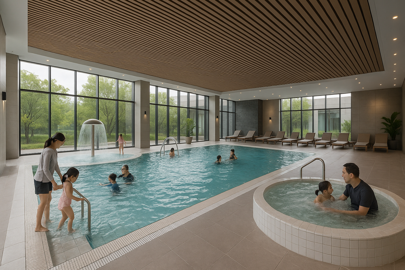 실내수영장에서 즐기기