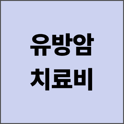 유방암치료비 지원받는 완벽 가이드 - 2025년 최신 정보