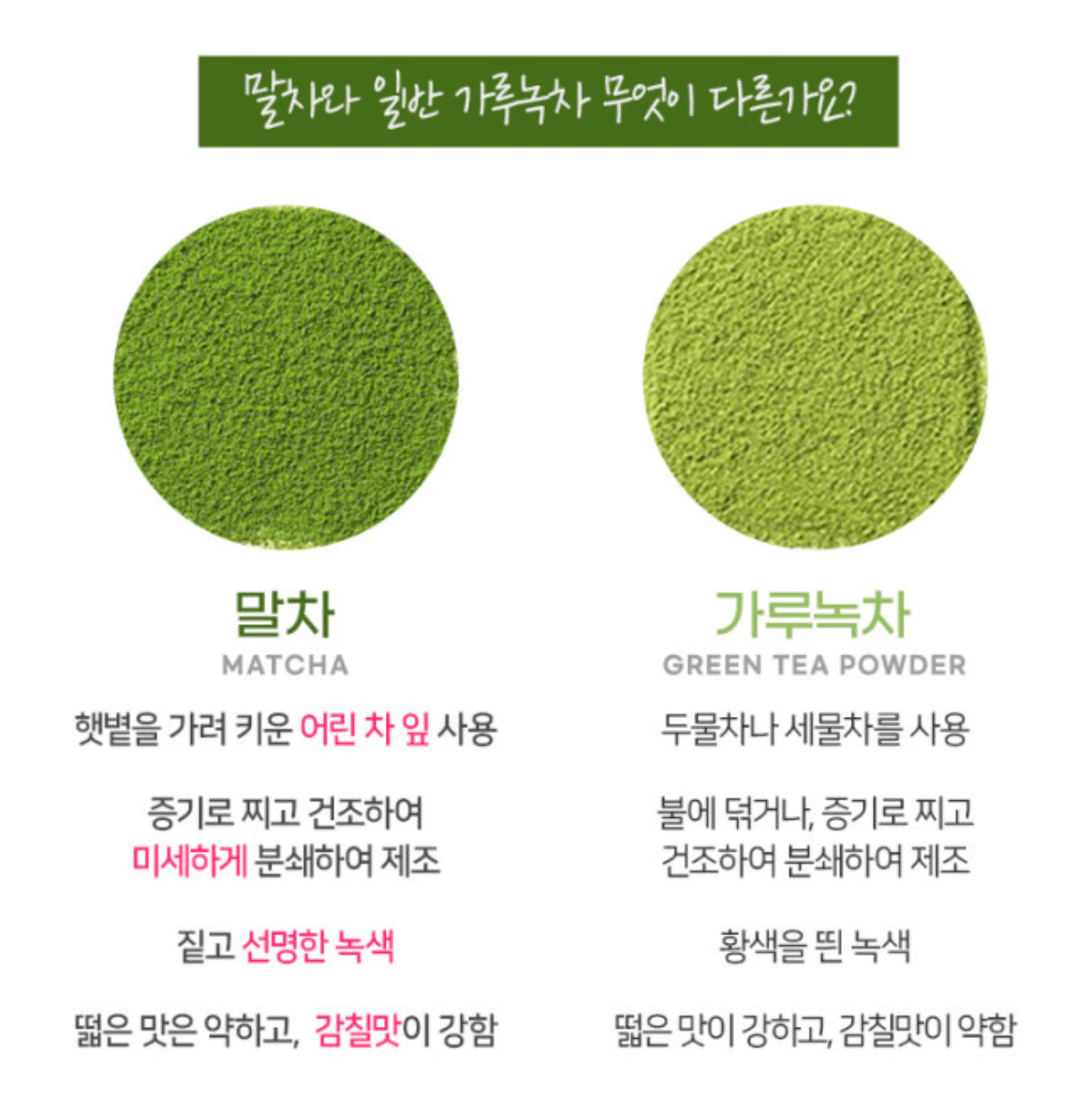 말차와-녹차-차이