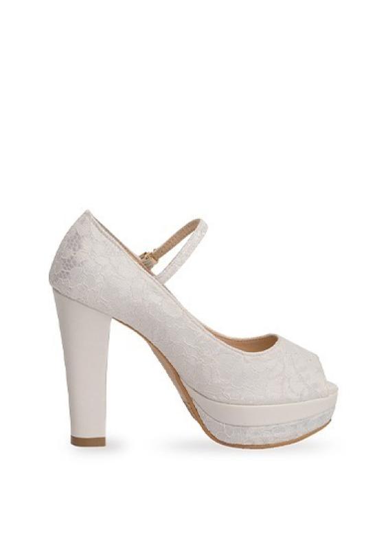 스트랩 머메이드 웨딩슈즈 화이트 (11cm) SBL0013W, 대여가능